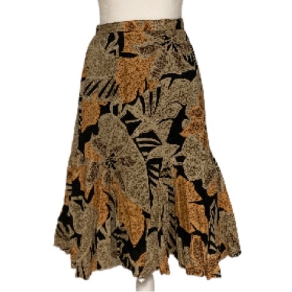 EUC Vintage Hearts of Palm Midi Skirt Size 16 - Picture 1 of 12